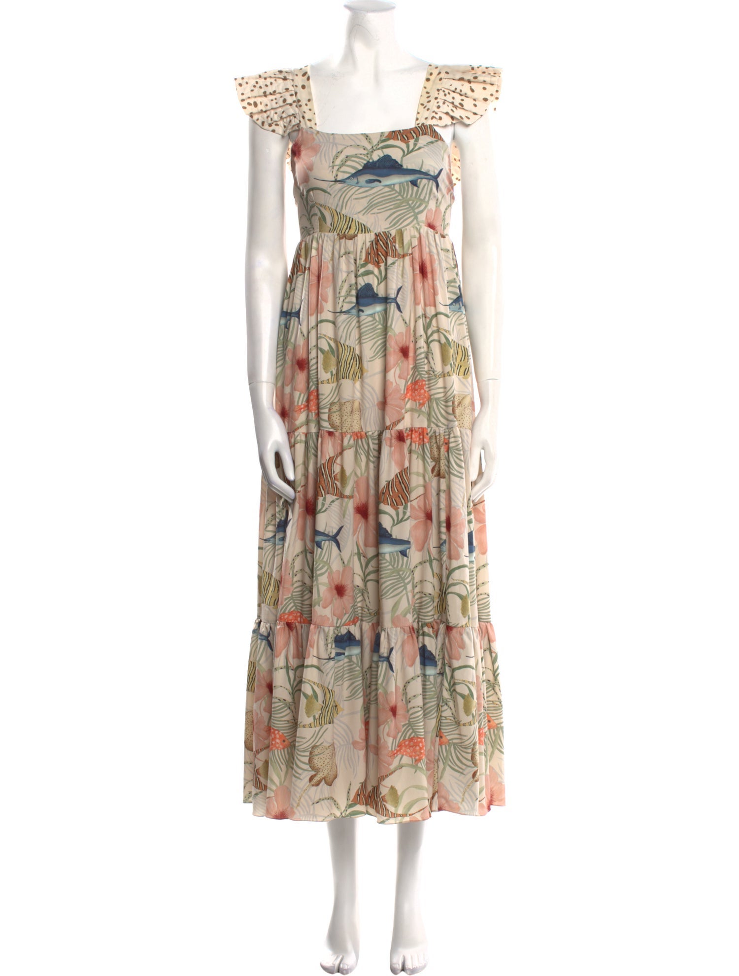 Eugenia Fernandez Floral Print Long Dress