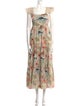 Eugenia Fernandez Floral Print Long Dress