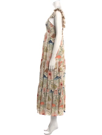Eugenia Fernandez Floral Print Long Dress