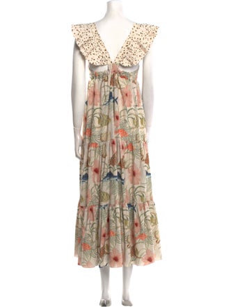 Eugenia Fernandez Floral Print Long Dress