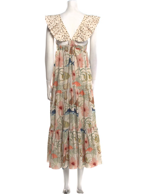 Eugenia Fernandez Floral Print Long Dress