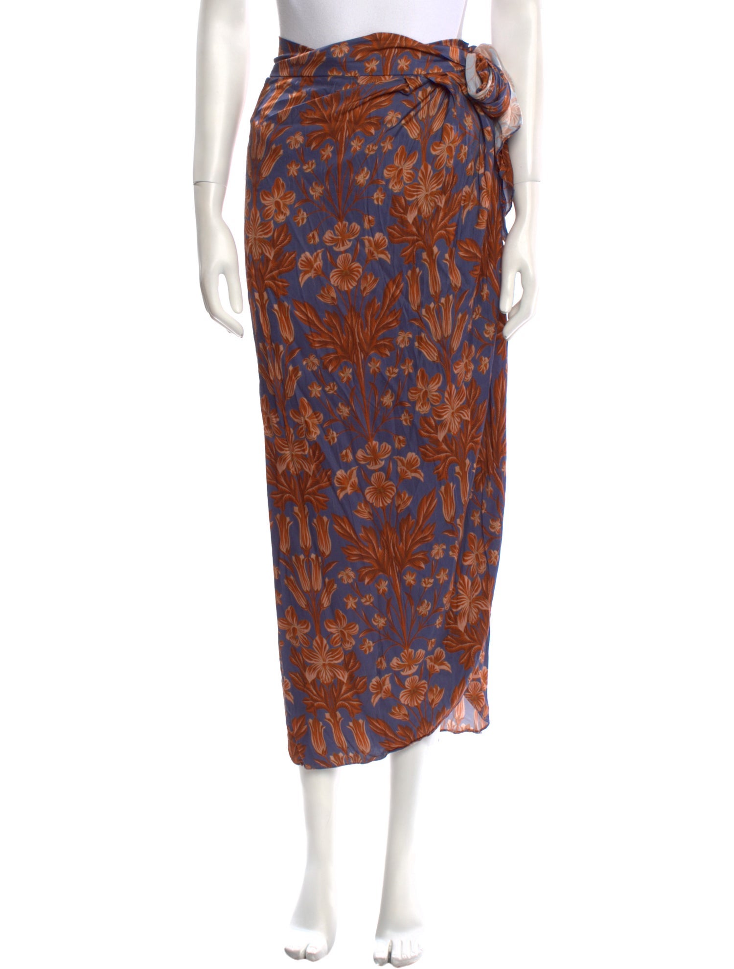 Eugenia Fernandez Floral Print Midi Length Skirt