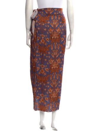 Eugenia Fernandez Floral Print Midi Length Skirt