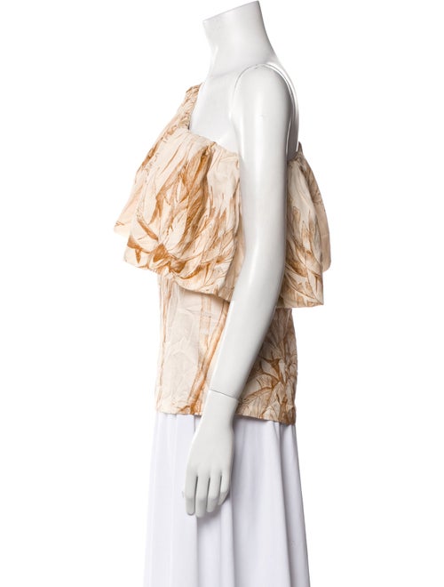 Eugenia Fernandez One-Shoulder Short Sleeve Blouse