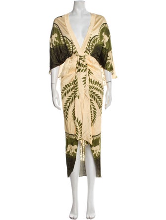 Eugenia Fernandez Printed Midi Length Dress