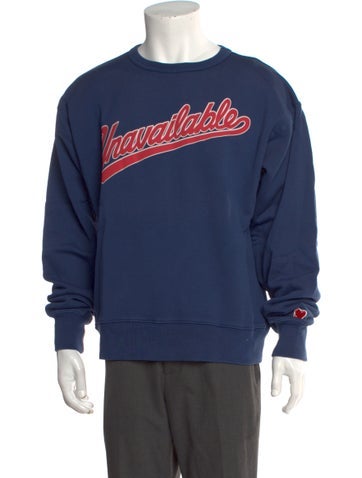 Emotionally Unavailable Sweaters Graphic Print Crew Neck Pullover M