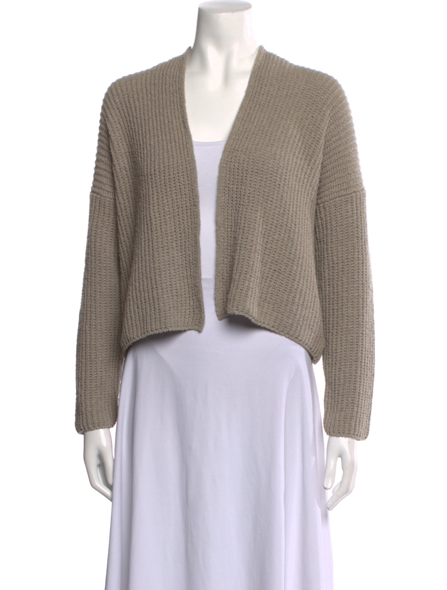 Evam Eva Silk Open Front Sweater