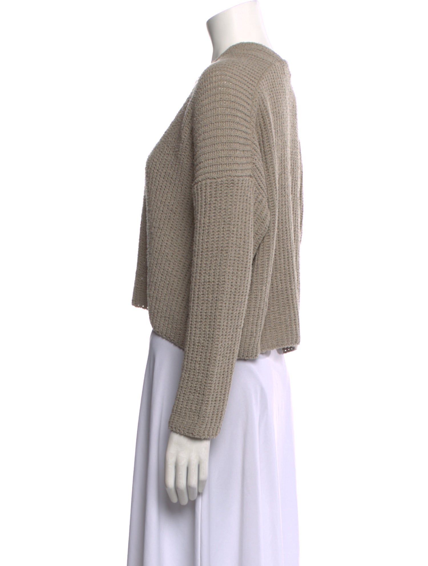 Evam Eva Silk Open Front Sweater