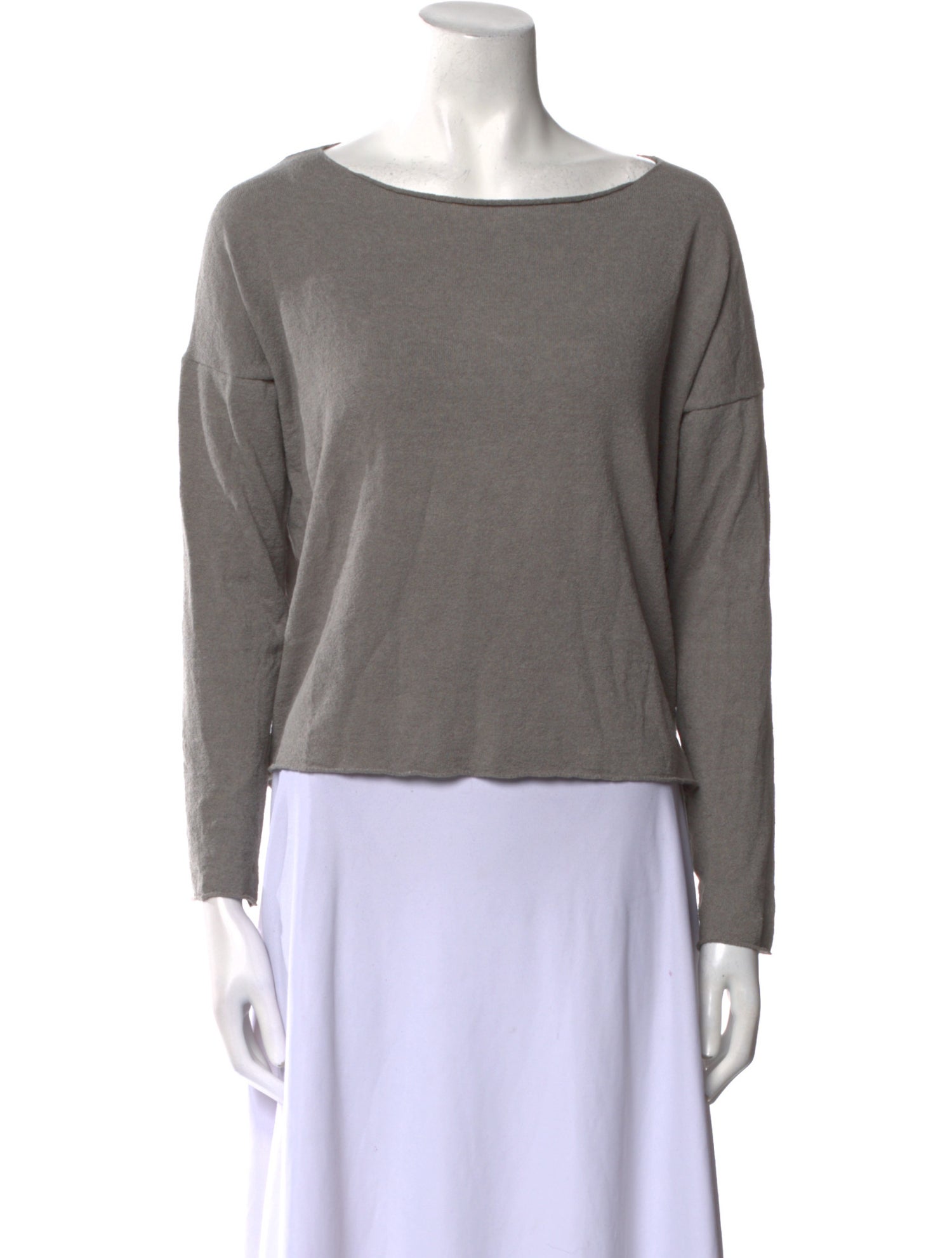 Evam Eva Linen Bateau Neckline Sweatshirt