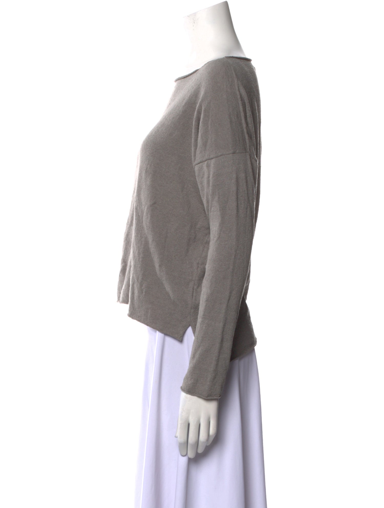 Evam Eva Linen Bateau Neckline Sweatshirt