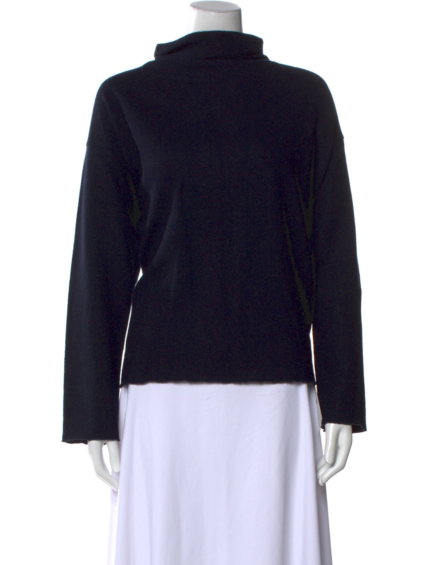 Evam Eva Wool Mock Neck Sweater