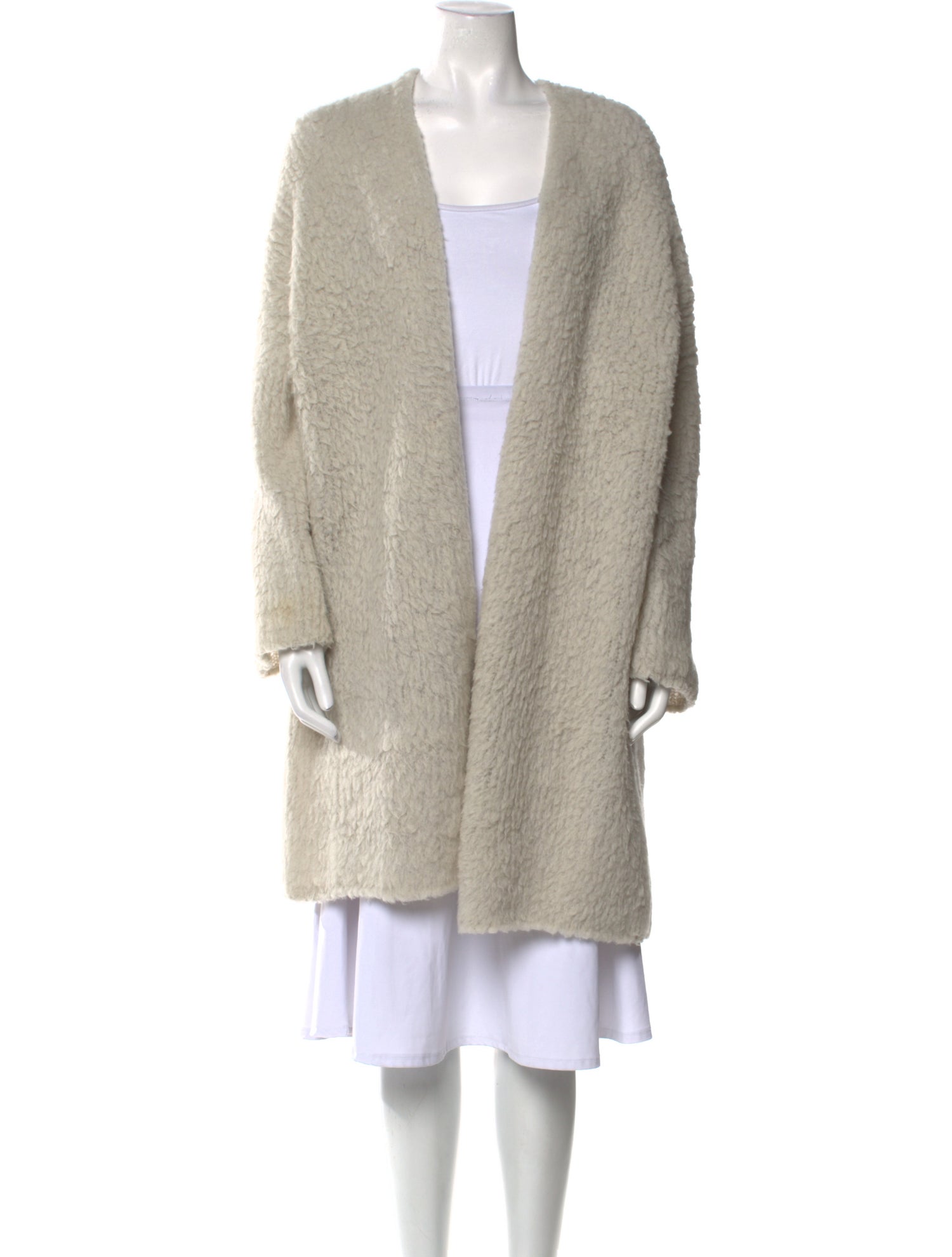 Evam Eva Wool Open Front Sweater
