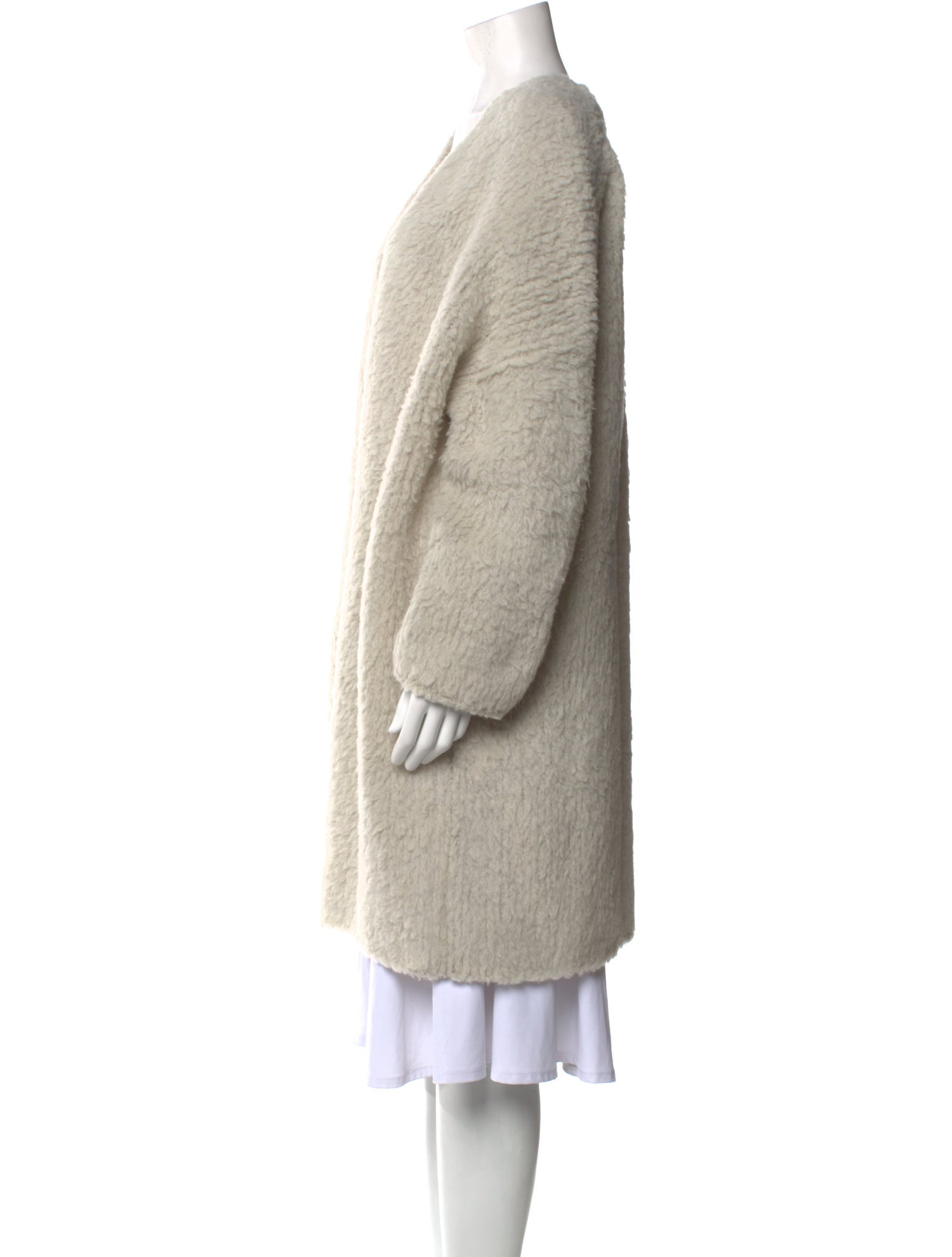 Evam Eva Wool Open Front Sweater