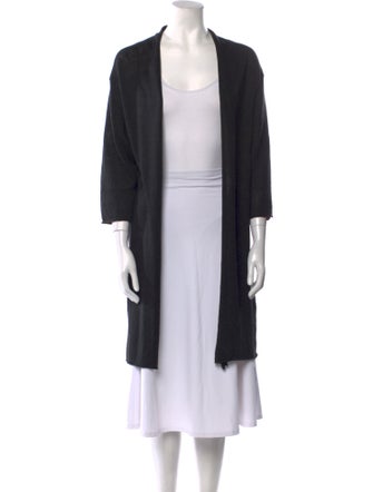 Evam Eva Linen Open Front Sweater