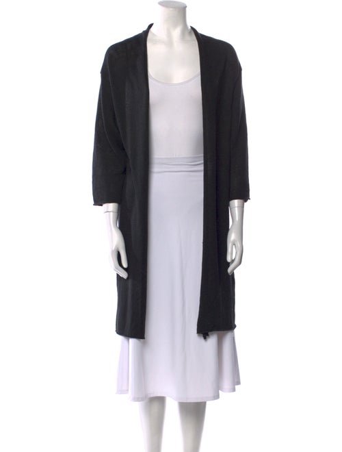 Evam Eva Linen Open Front Sweater