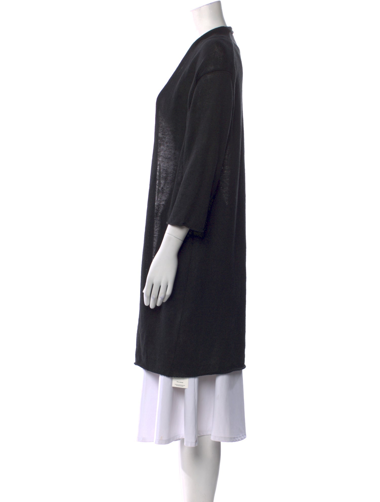 Evam Eva Linen Open Front Sweater