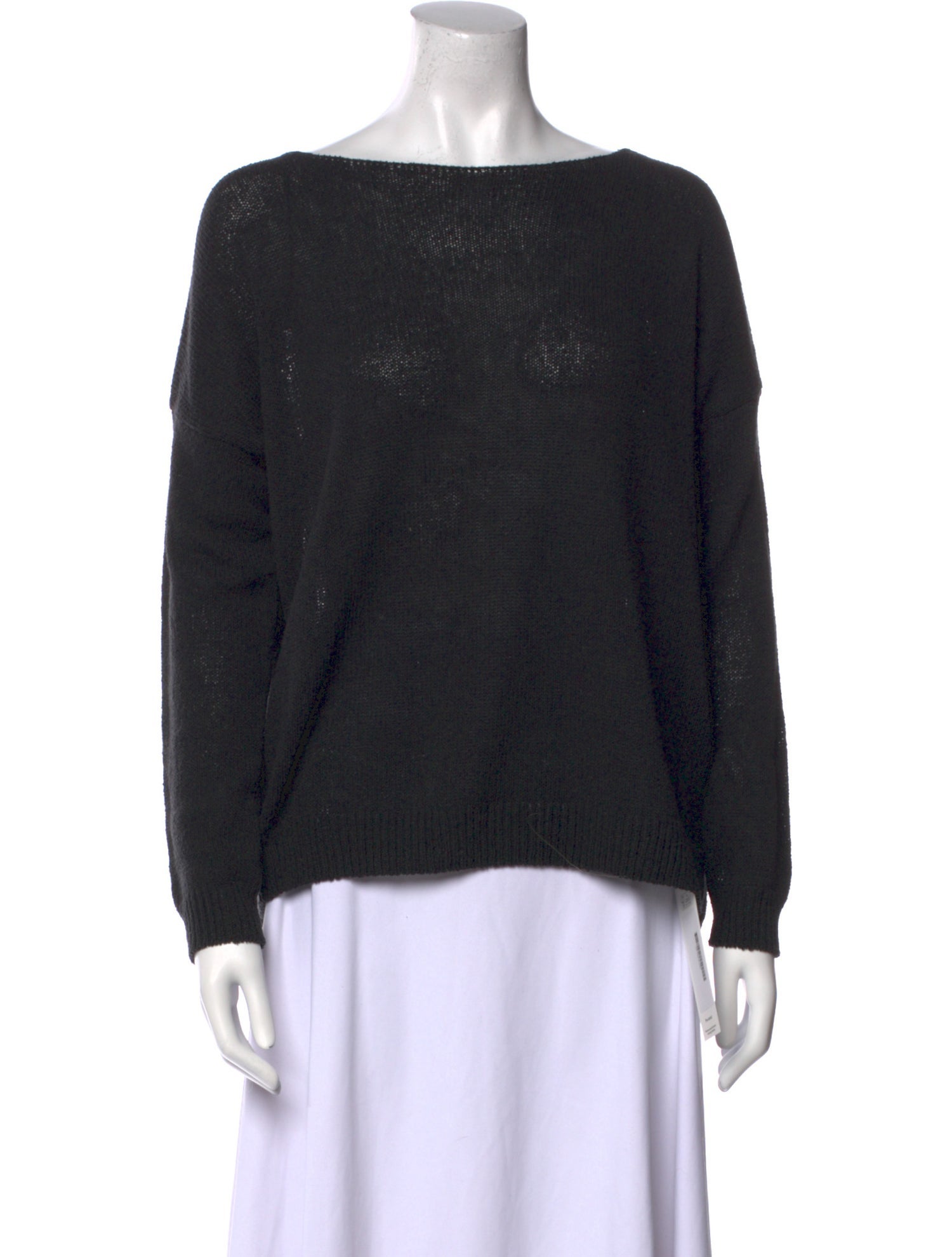 Evam Eva Silk Bateau Neckline Sweater