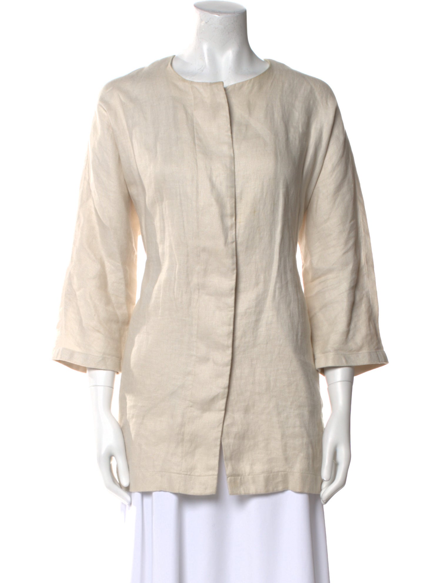 Evam Eva Linen Crew Neck Tunic