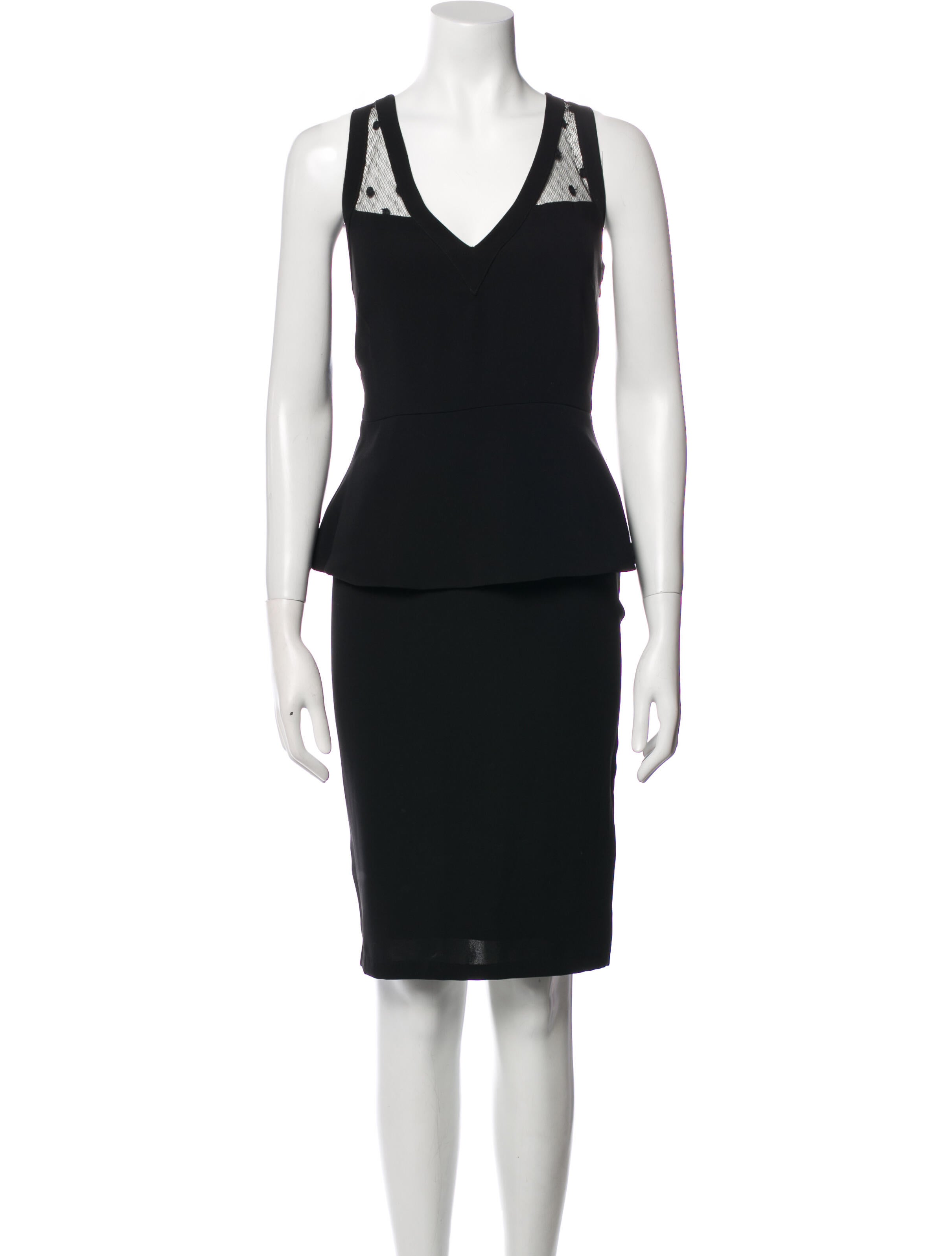 Eva Franco V-Neck Knee-Length Dress