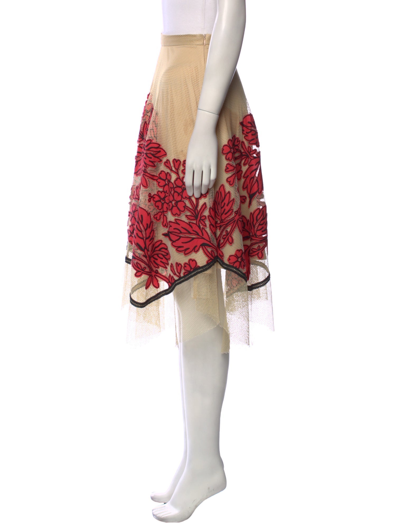 Eva Franco Lace Pattern Knee-Length Skirt