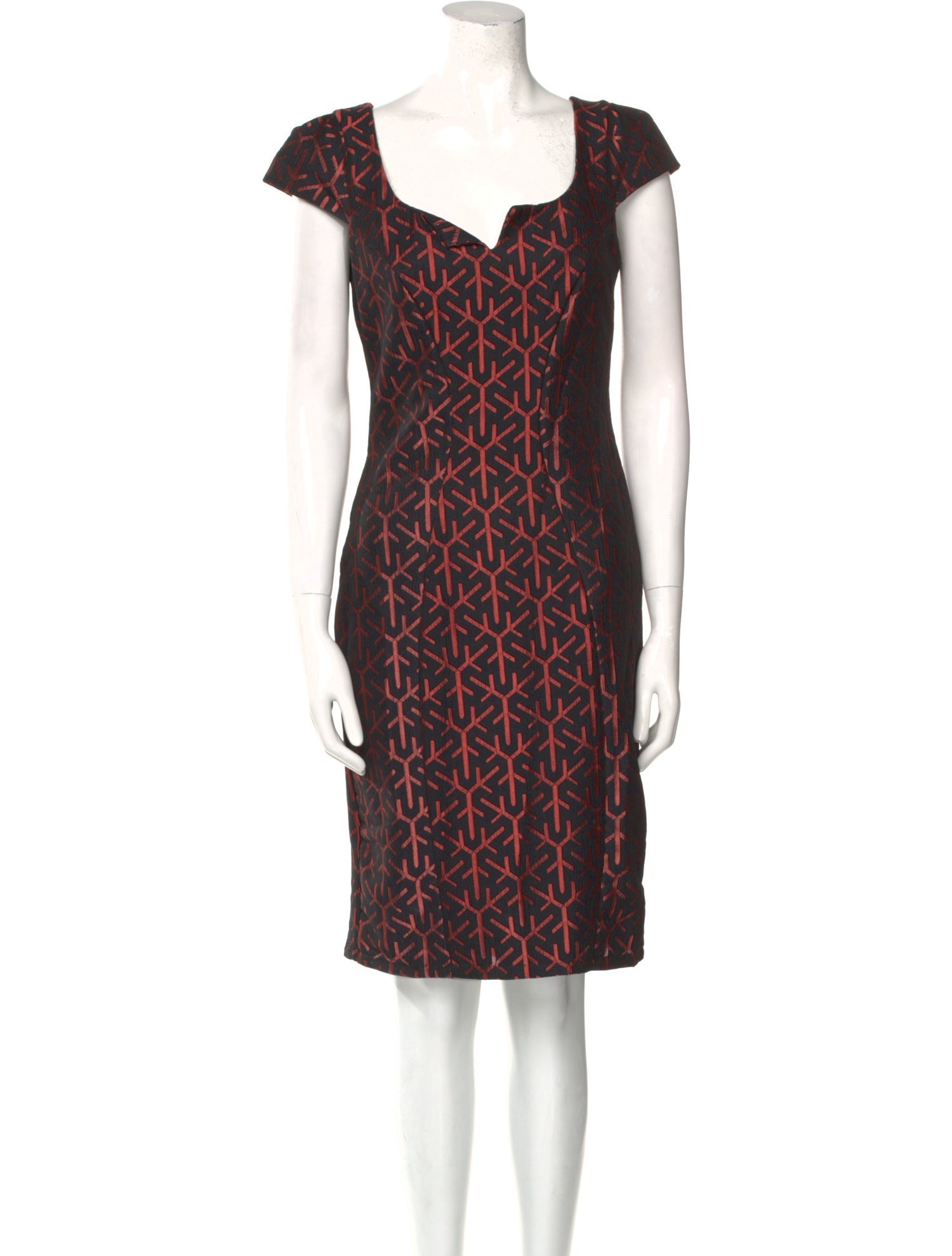 Eva Franco Printed Knee-Length Dress