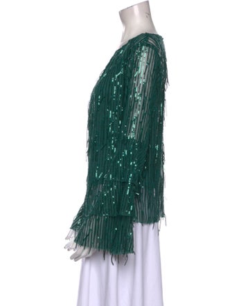 Eva Franco Bateau Neckline Long Sleeve Blouse