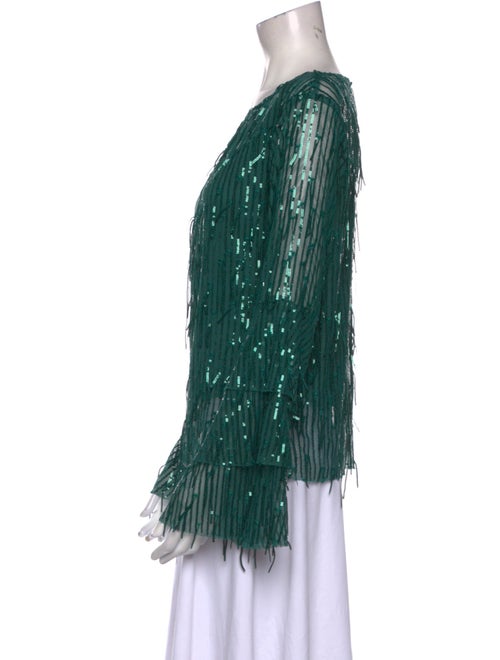 Eva Franco Bateau Neckline Long Sleeve Blouse