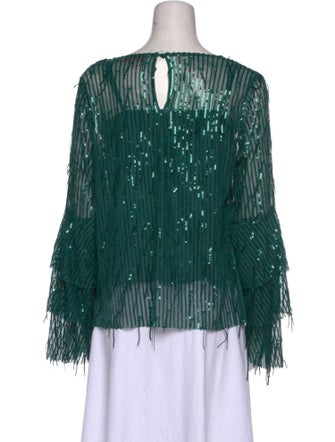 Eva Franco Bateau Neckline Long Sleeve Blouse