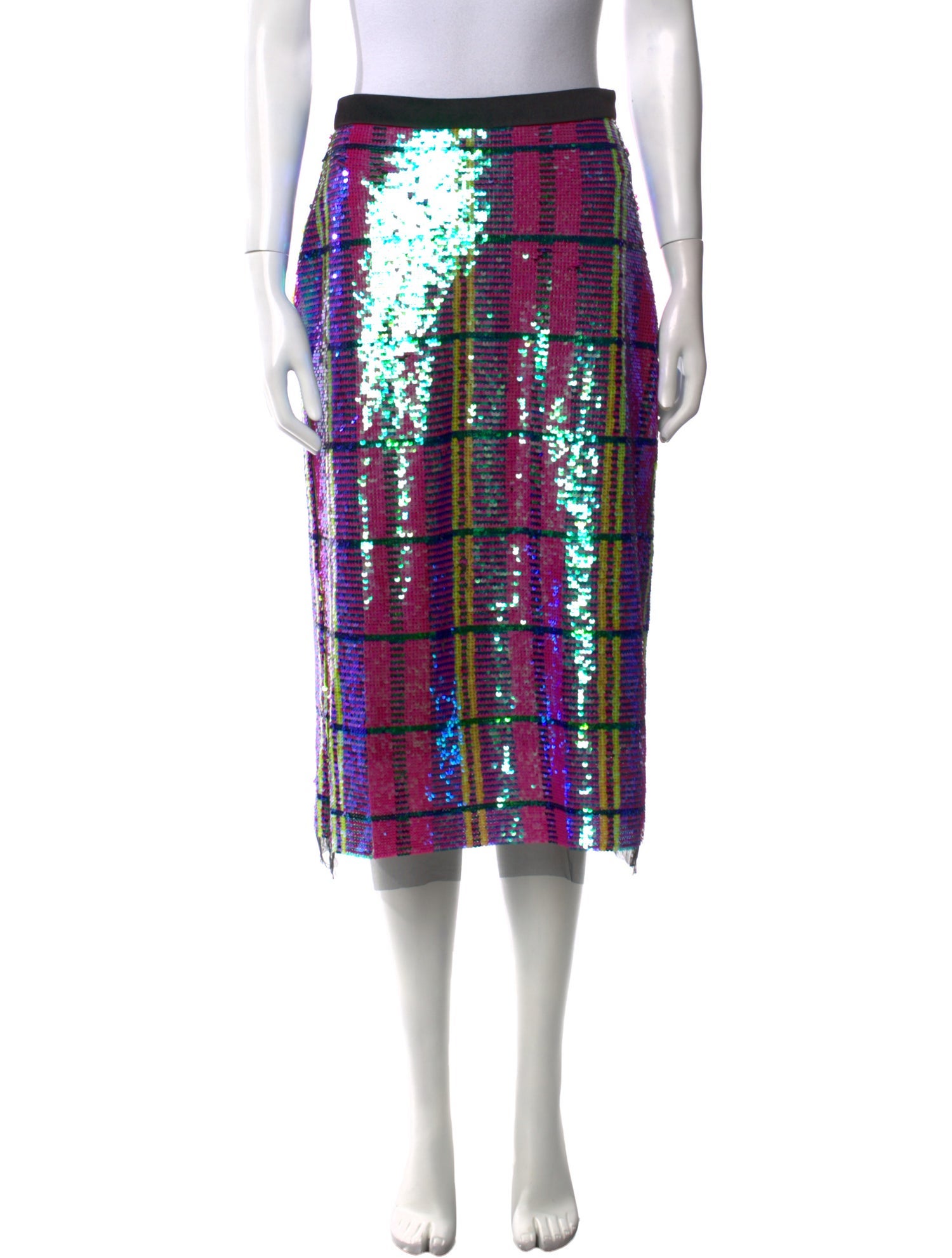 Eva Franco Plaid Print Knee-Length Skirt