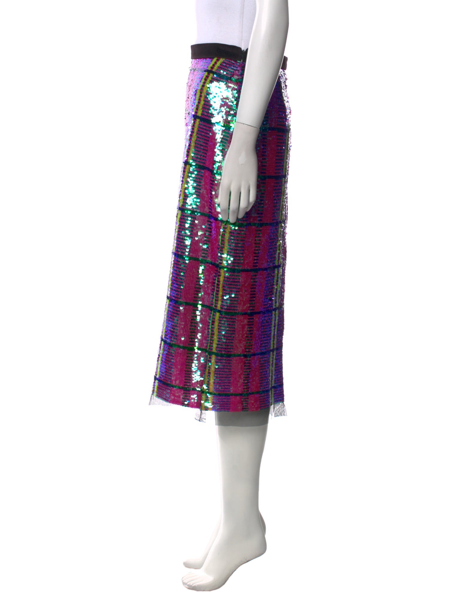 Eva Franco Plaid Print Knee-Length Skirt