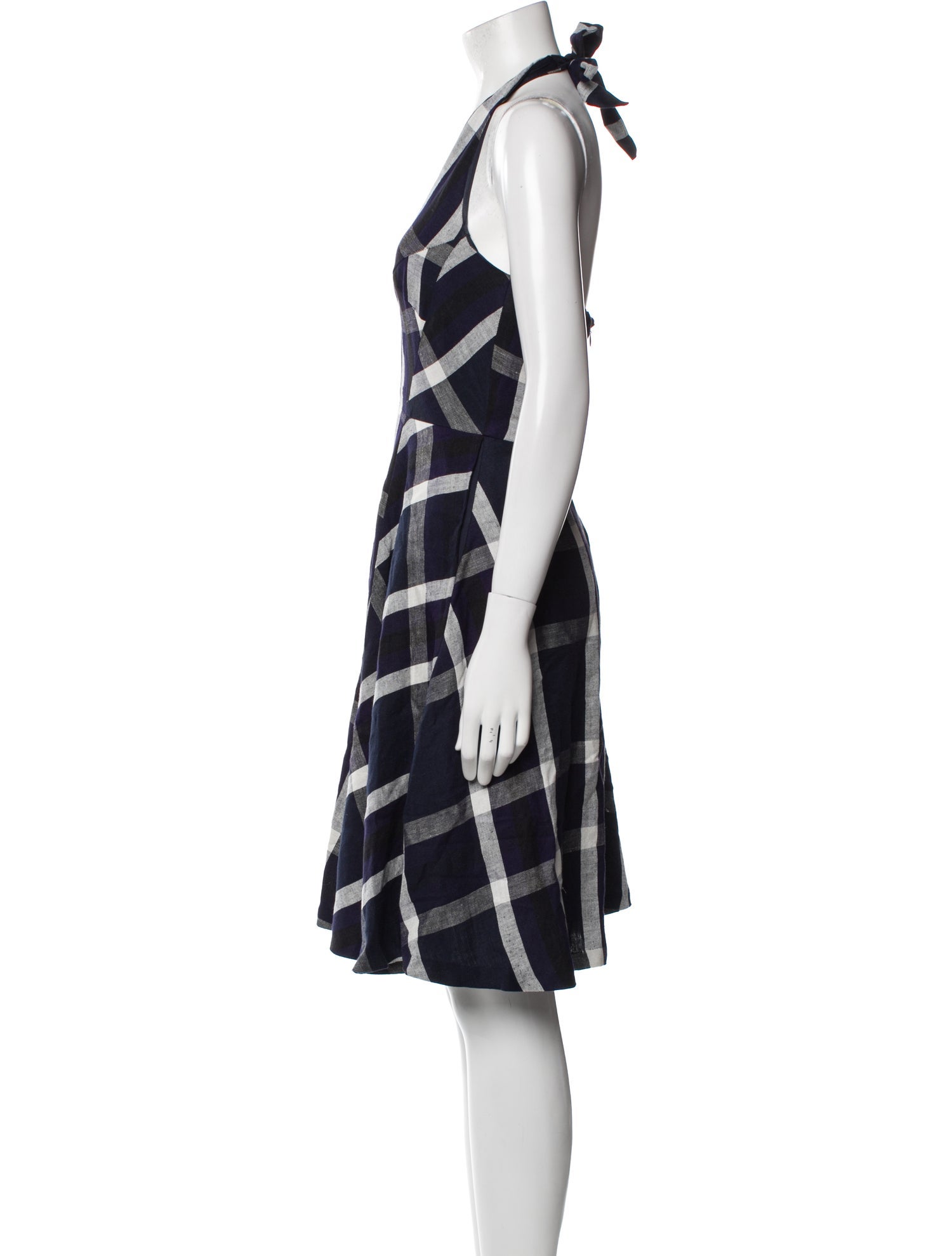 Eva Franco Plaid Print Knee-Length Dress