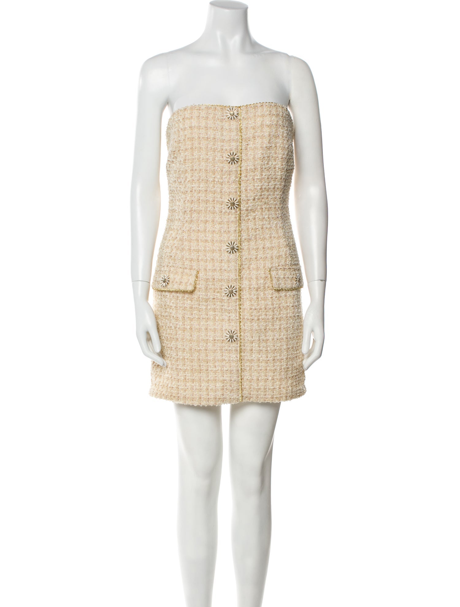 Eva Franco Tweed Pattern Mini Dress