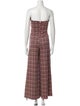 Eva Franco Plaid Print Strapless Jumpsuit