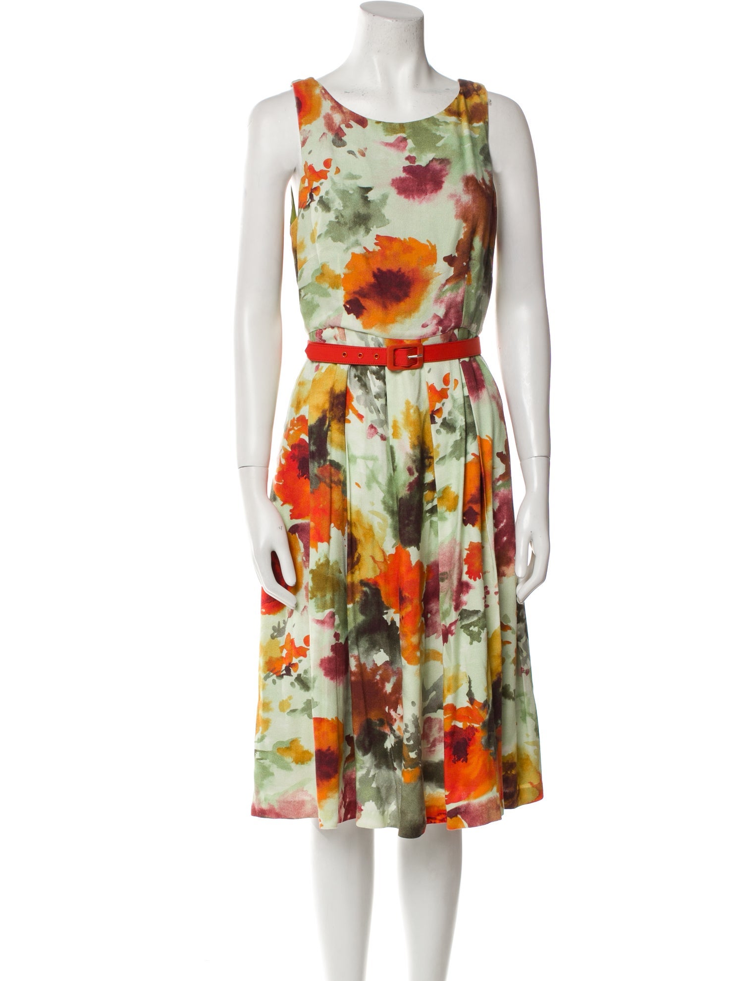 Eva Franco Floral Print Midi Length Dress