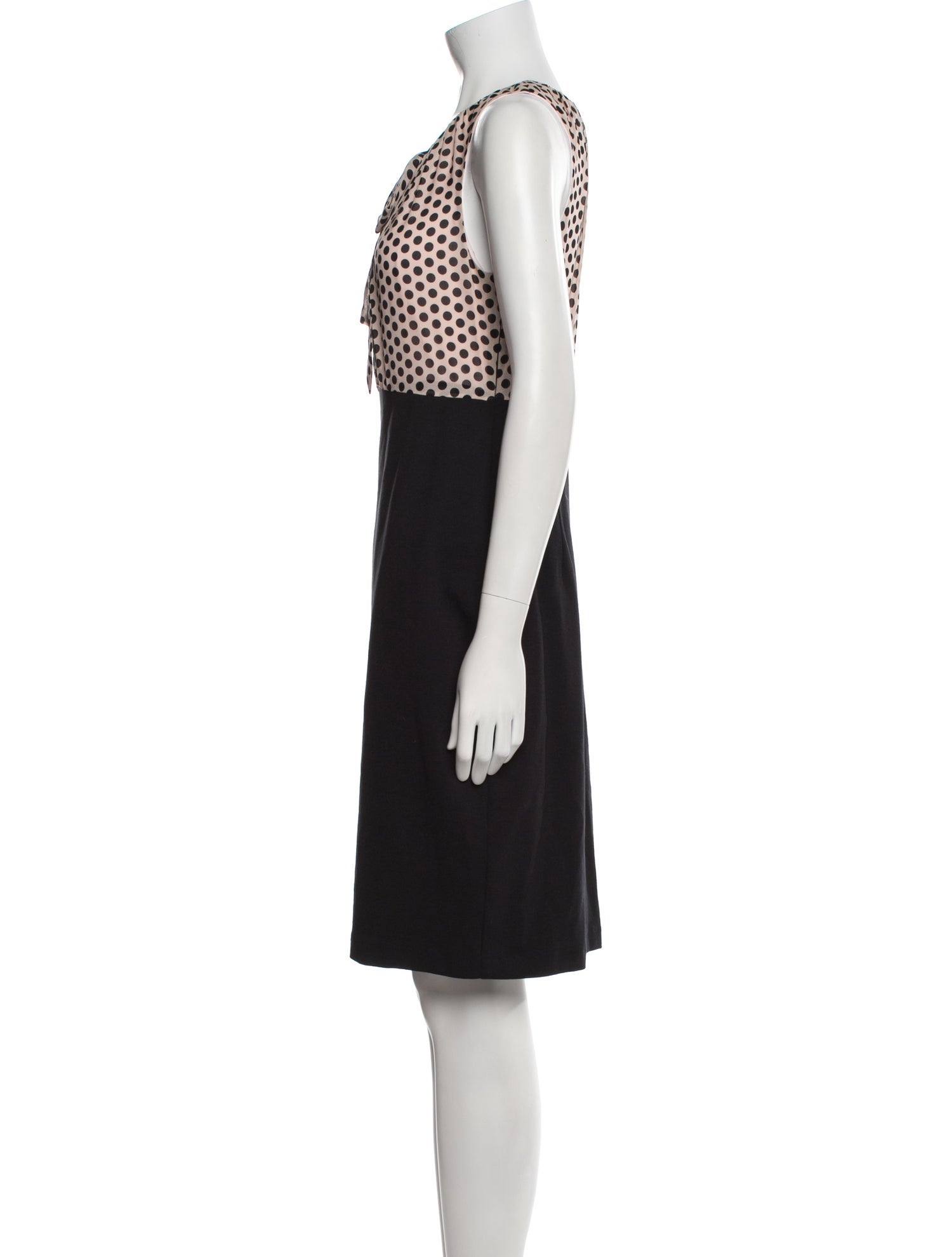 Eva Franco Polka Dot Print Knee-Length Dress
