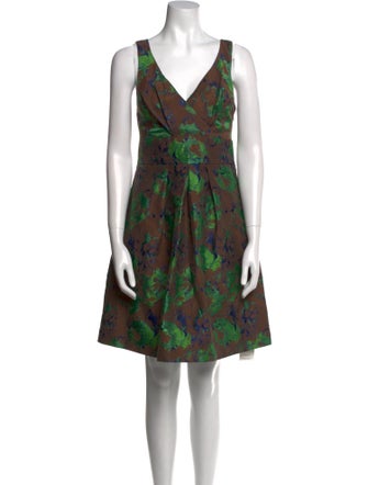 Eva Franco Floral Print Knee-Length Dress