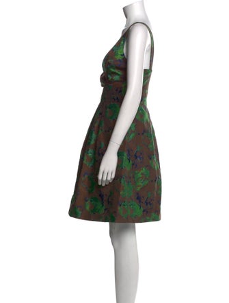 Eva Franco Floral Print Knee-Length Dress