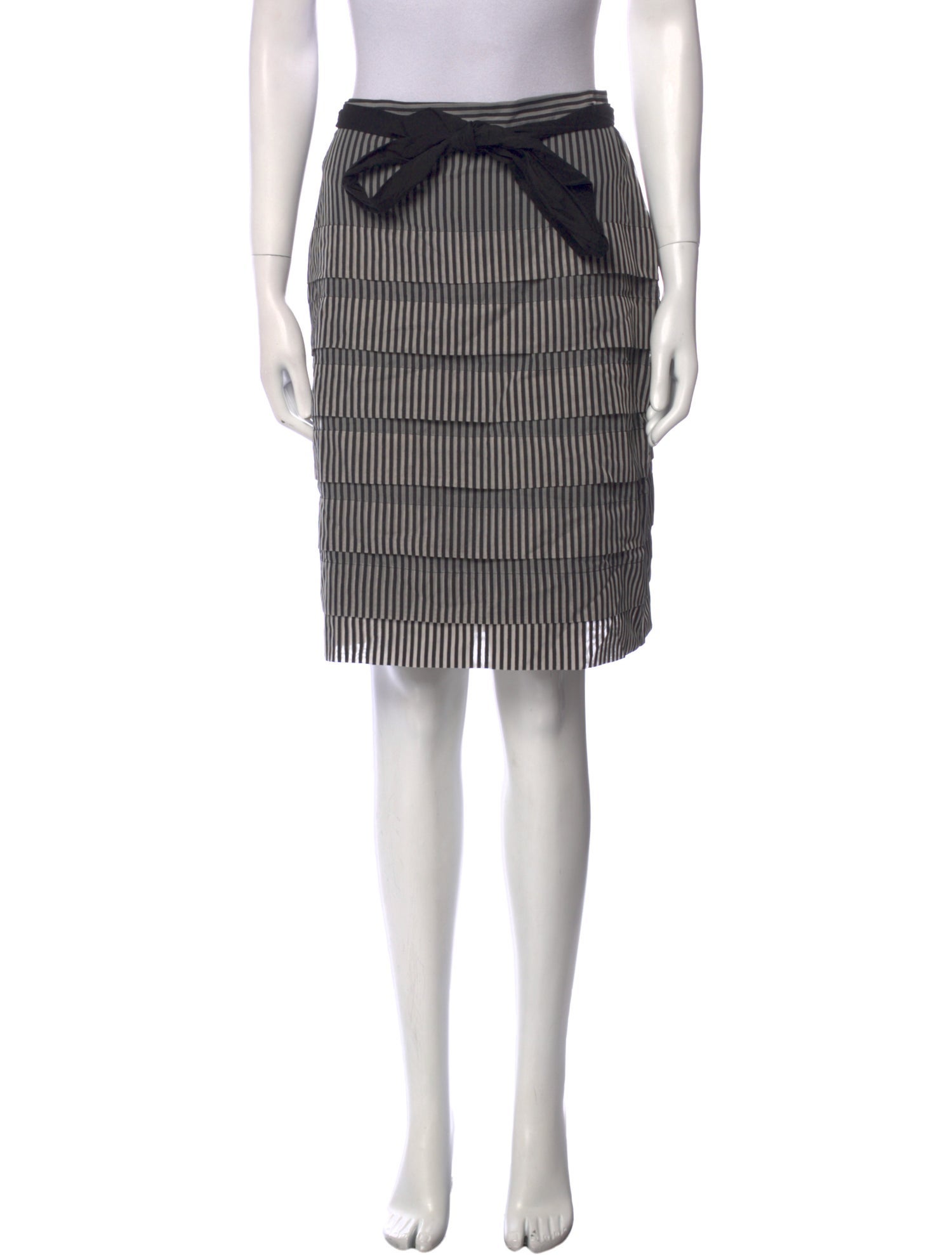 Eva Franco Striped Knee-Length Skirt
