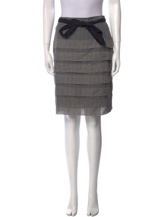 Eva Franco Striped Knee-Length Skirt
