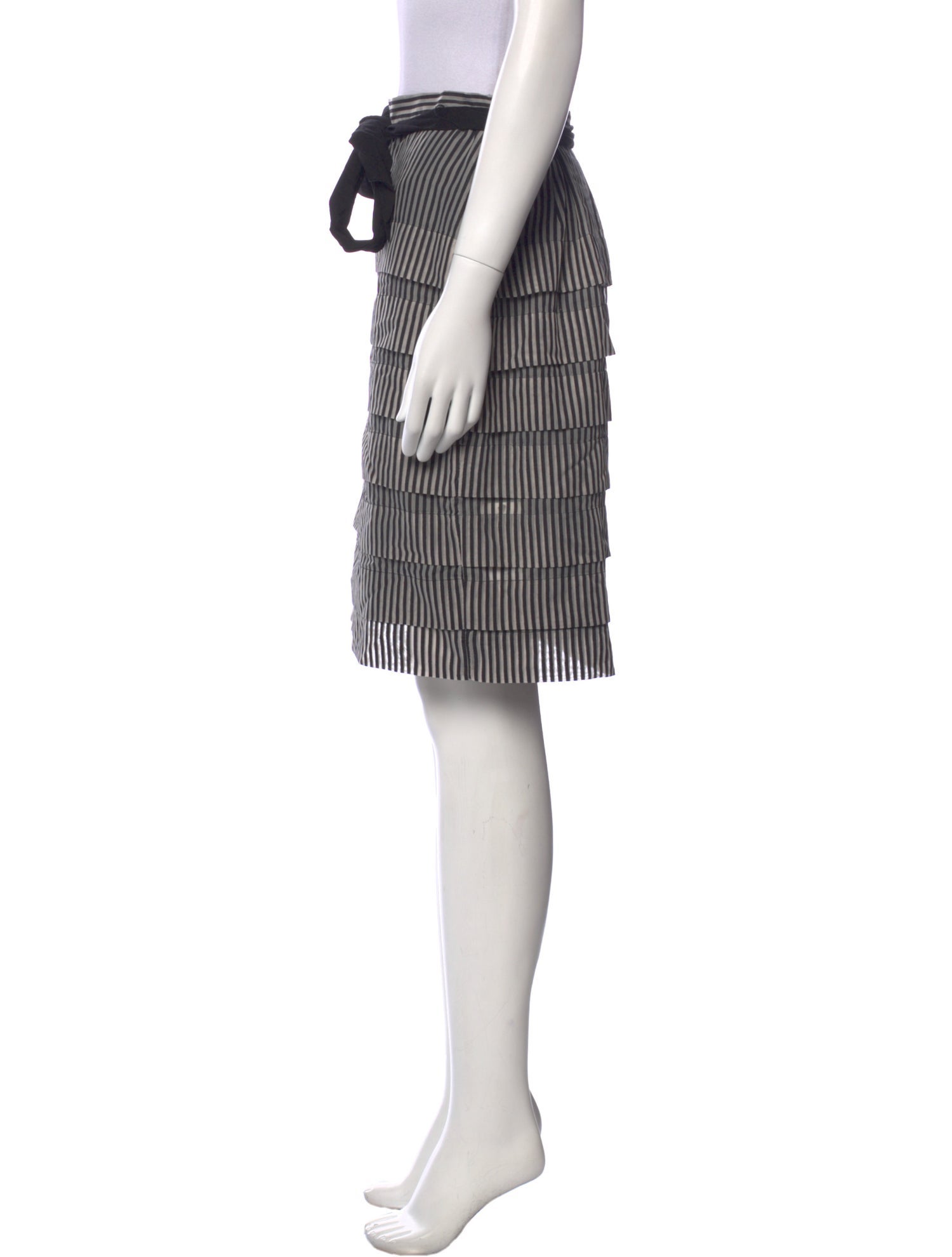 Eva Franco Striped Knee-Length Skirt