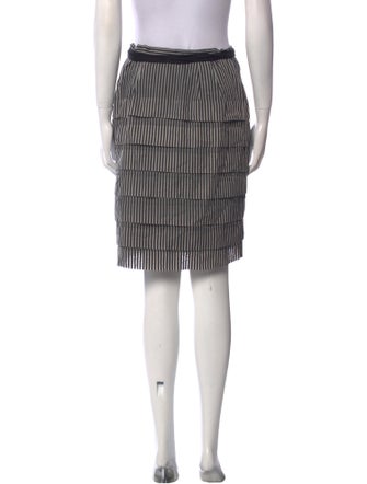 Eva Franco Striped Knee-Length Skirt