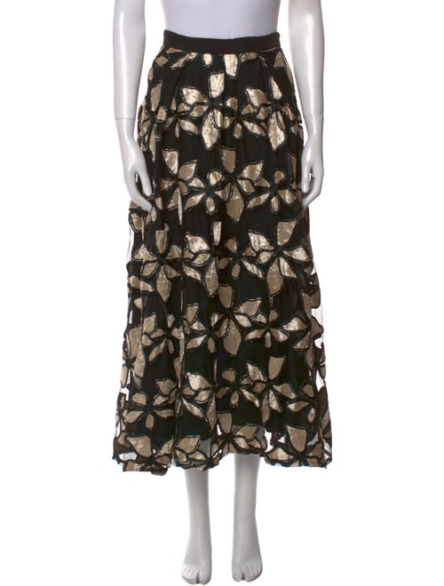 Eva Franco Floral Print Midi Length Skirt