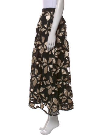 Eva Franco Floral Print Midi Length Skirt