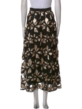 Eva Franco Floral Print Midi Length Skirt