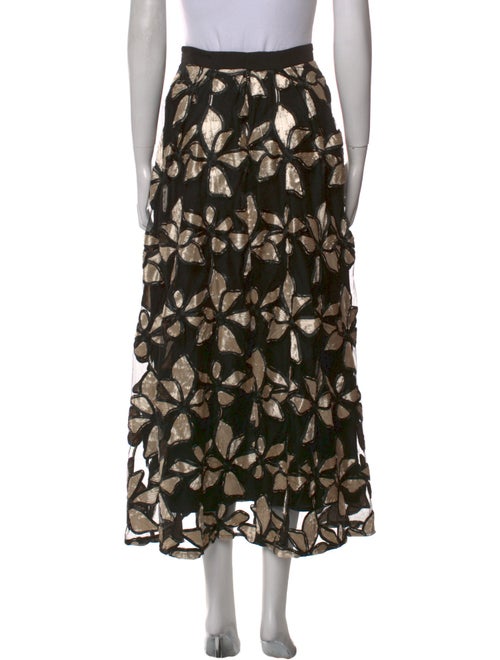 Eva Franco Floral Print Midi Length Skirt