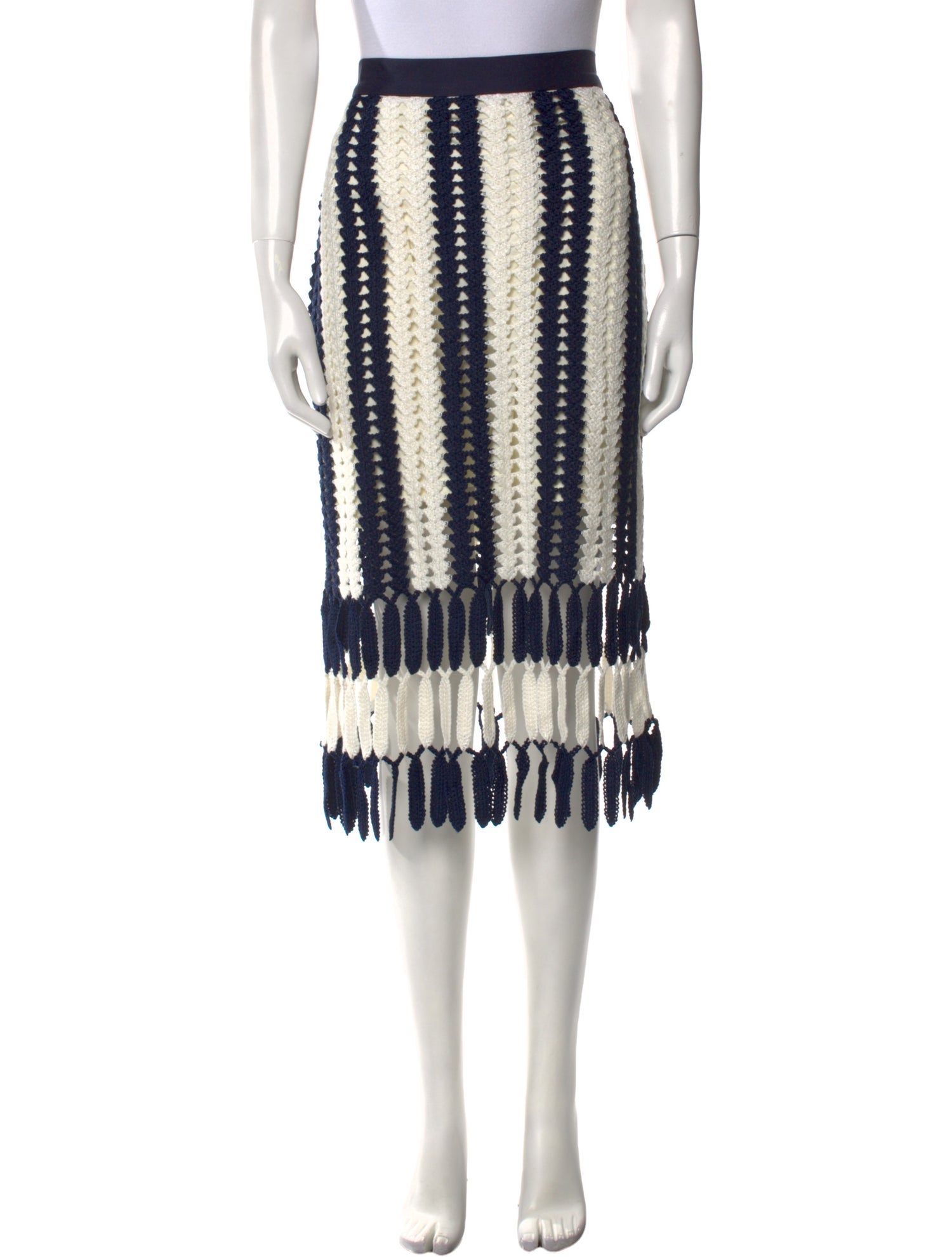 Eva Franco Lace Pattern Knee-Length Skirt w/ Tags