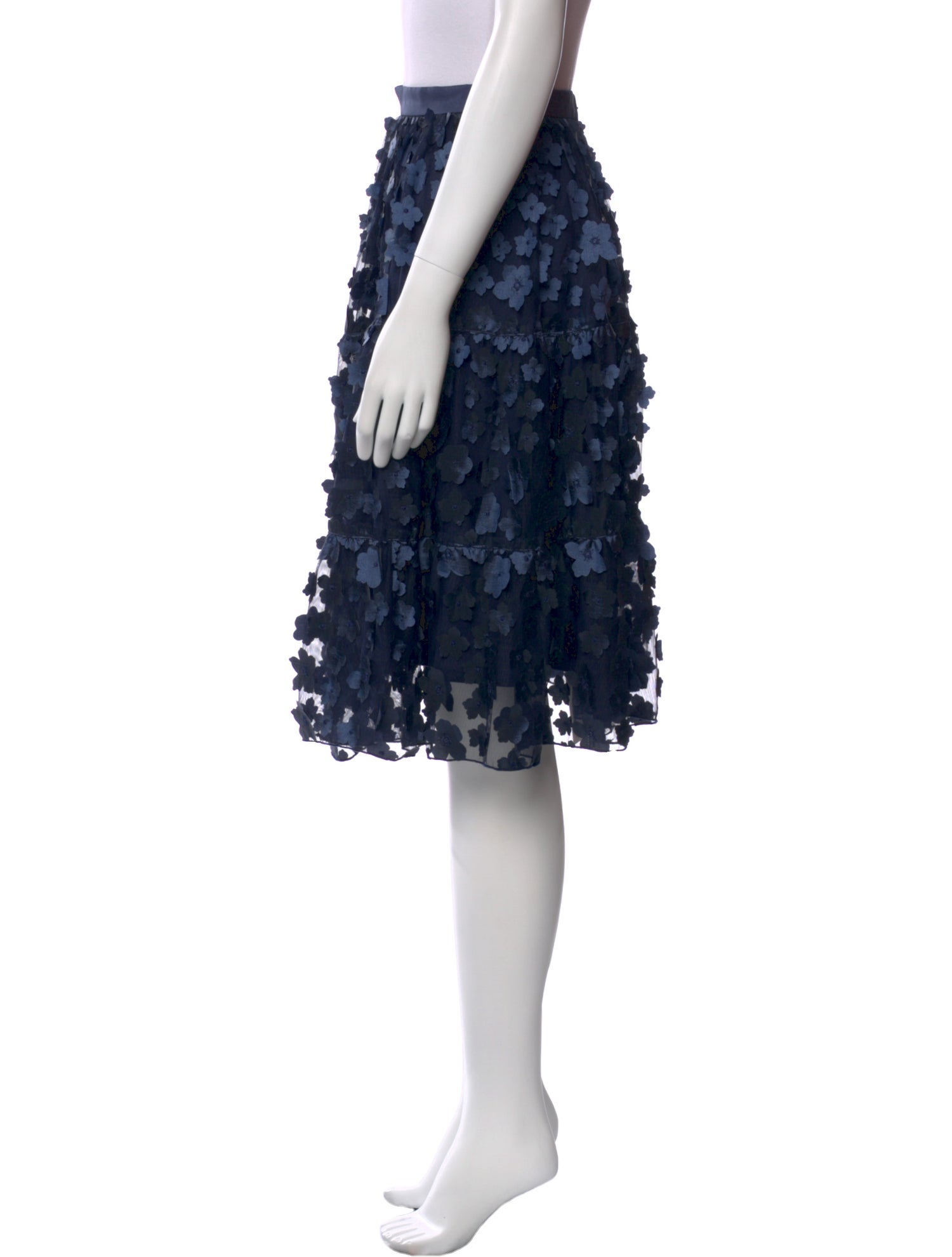 Eva Franco Floral Print Knee-Length Skirt