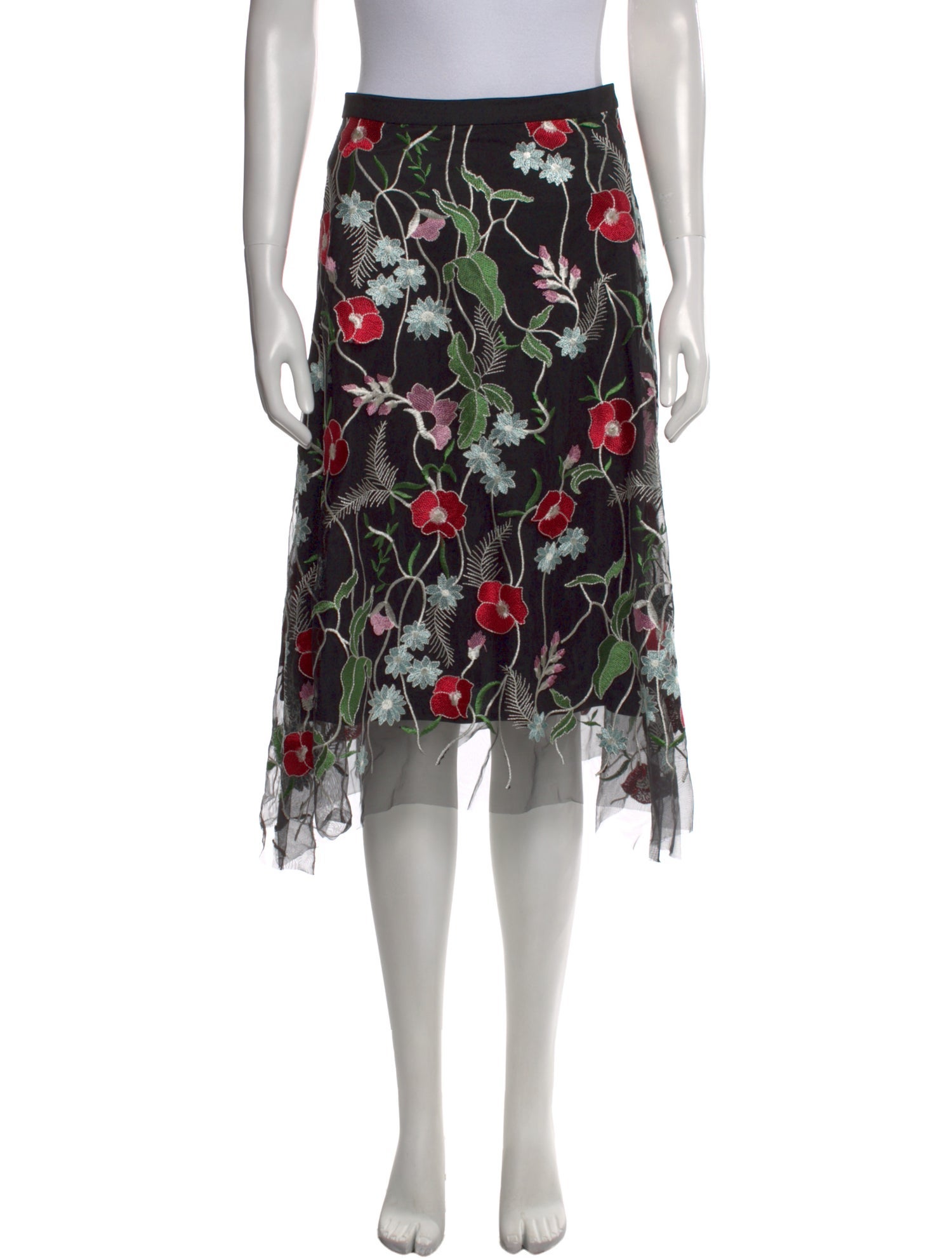Eva Franco Floral Print Knee-Length Skirt