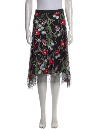 Eva Franco Floral Print Knee-Length Skirt