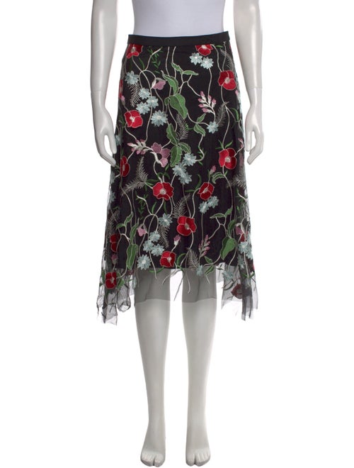 Eva Franco Floral Print Knee-Length Skirt